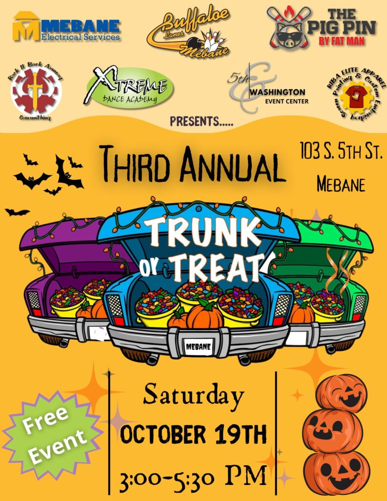 Trunk or treat 2024 city of mebane nc