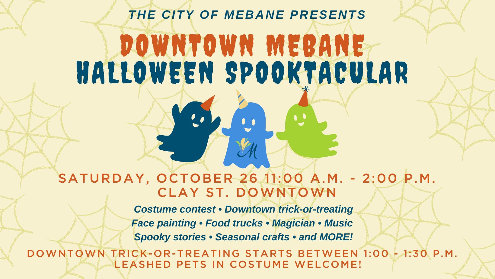 2024 Downtown Mebane Halloween Spooktacular Flyer