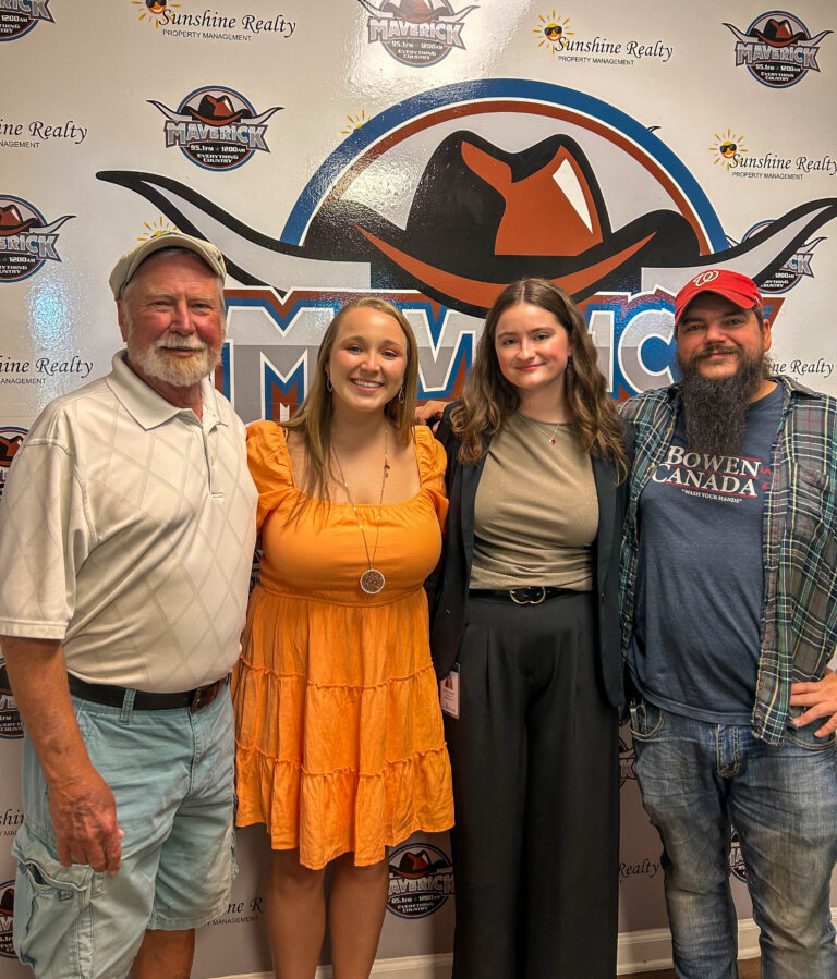 Tom Britt, Mebane PIO Kelly Hunter, Mebane Intern Emma Corbett, and Carson Johnson July Feature Photo